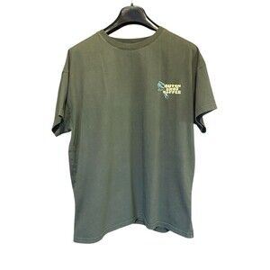 Dutch Bros brothers coffee T-shirt XL Olive Green Good Vibes Only Short Sleeve